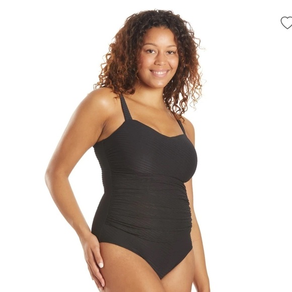 Profile By Gottex Other - NWT Profile by Gottex Ribbed Shirred Over The Shoulder One Piece Swimsuit - 16D